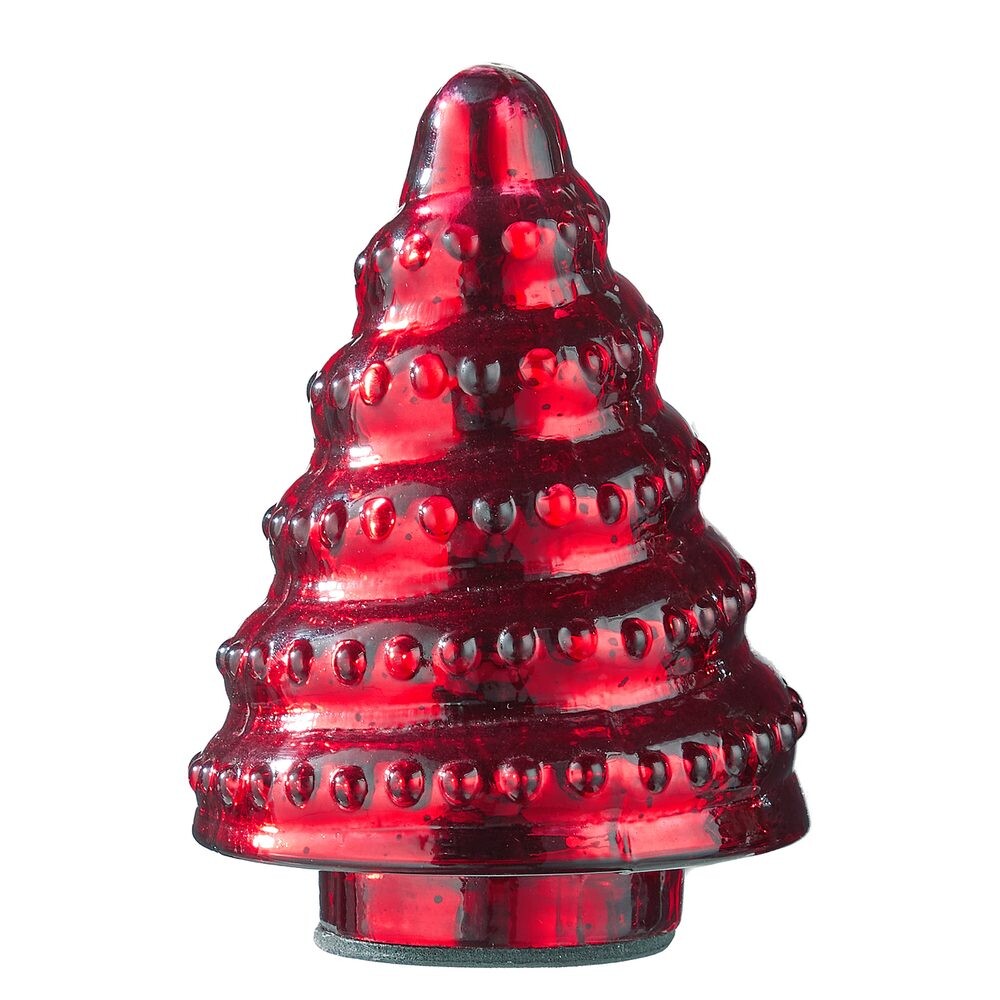 X-MAS Dekorační jedle skleněná 10 cm - červená