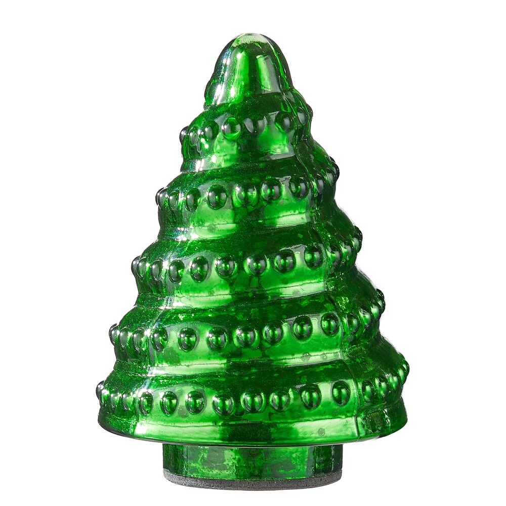 X-MAS Dekorační jedle skleněná 10 cm - zelená