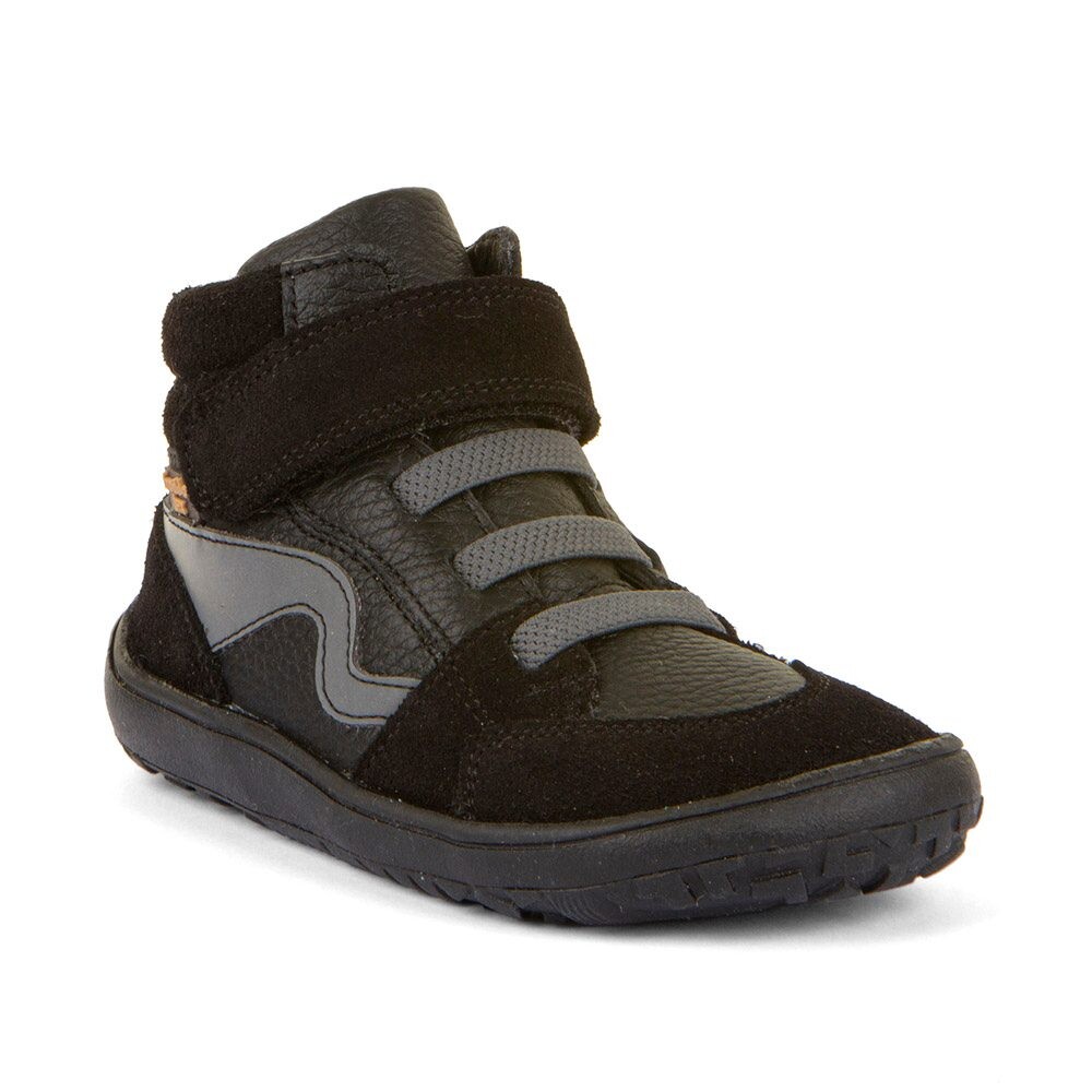 Chlapecké celoroční kotníkové barefoot boty TEX GO BLACK Froddo G3110265-15 - 25