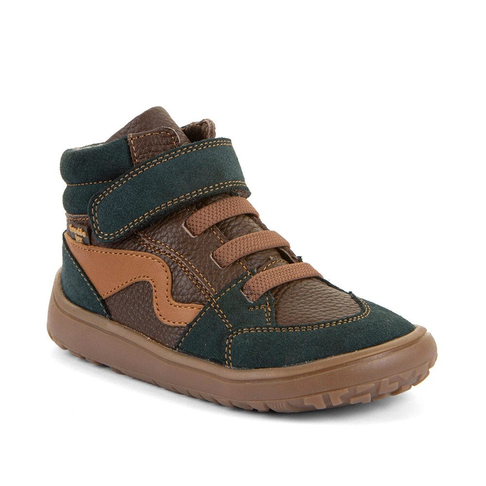 Chlapecké celoroční kotníkové barefoot boty TEX GO BROWN+ Froddo G3110265-17 - 25