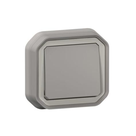 LEGRAND PLEXO 069820L Tlačítko 1/0 IP55 pro zapuštěnou montáž Šedý