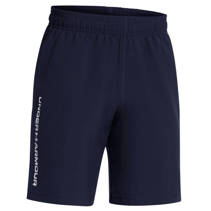 Dětské kraťasy Under Armour UA Tech Woven Wordmark Short Midnight Navy Dětská velikost: 128-134 / Barva: tmavě modrá