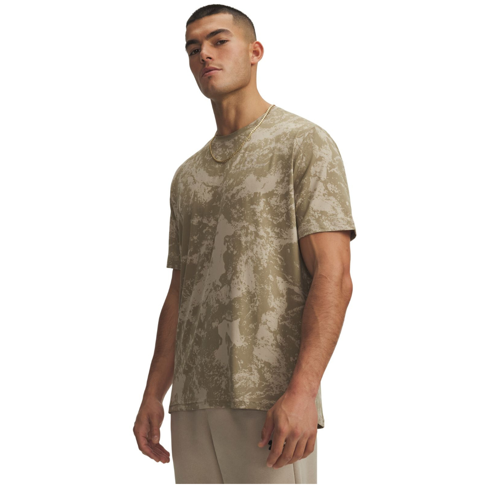 Pánské funkční triko Under Armour Vanish Energy Printed2 SS Velikost: L / Barva: béžová