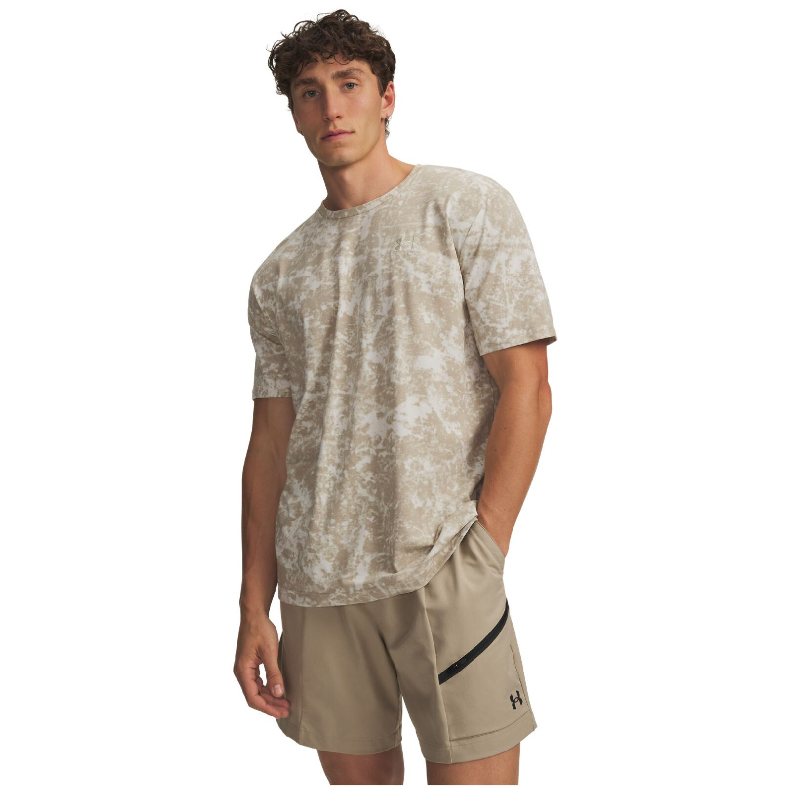 Pánské funkční triko Under Armour UA M Icon SS Novelty Velikost: L / Barva: bílá
