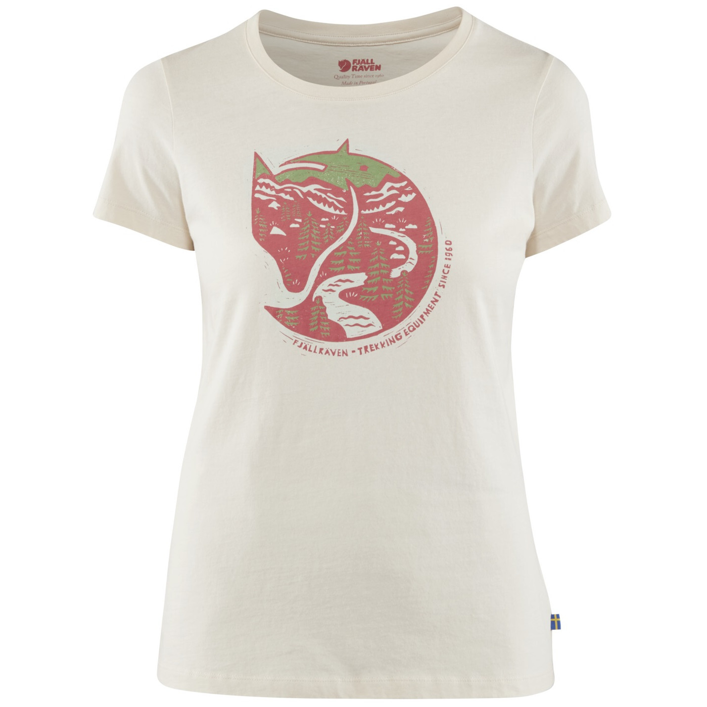 Dámské triko Fjällräven Arctic Fox Print T-shirt W Velikost: L / Barva: bílá