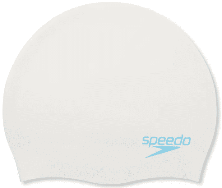 Speedo Plain Moulded Silicone Junior Cap Bílá