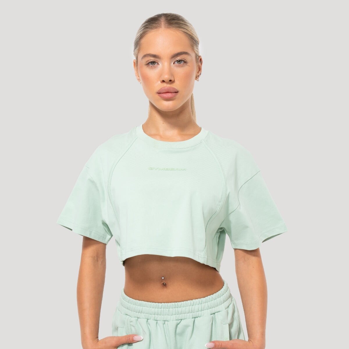 GymBeam Dámské cropped tričko Mochi Green
