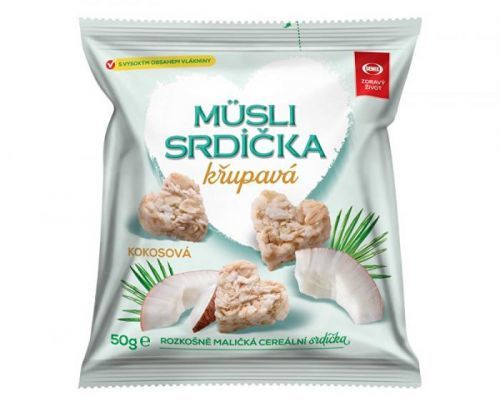Semix Musli srdíčka křupavá kokosová 50 g