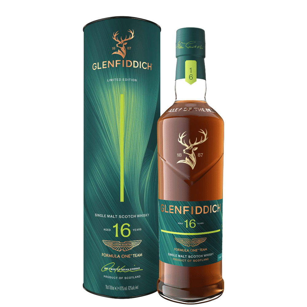 Glenfiddich & Aston Martin Formula One™ Team 16y 0,7l 43% L.E. Tuba / Rok lahvování 2026