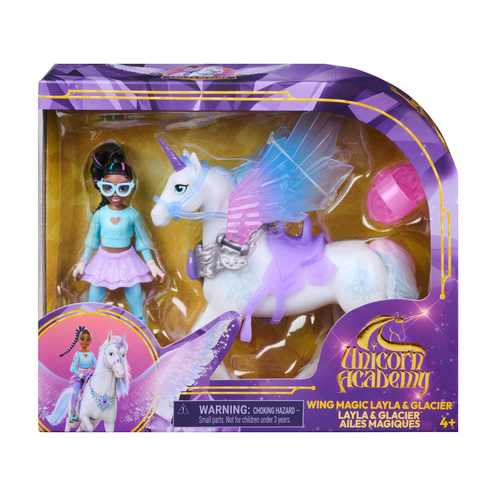 Unicorn academy kouzelná křídla glacier & layla 11cm