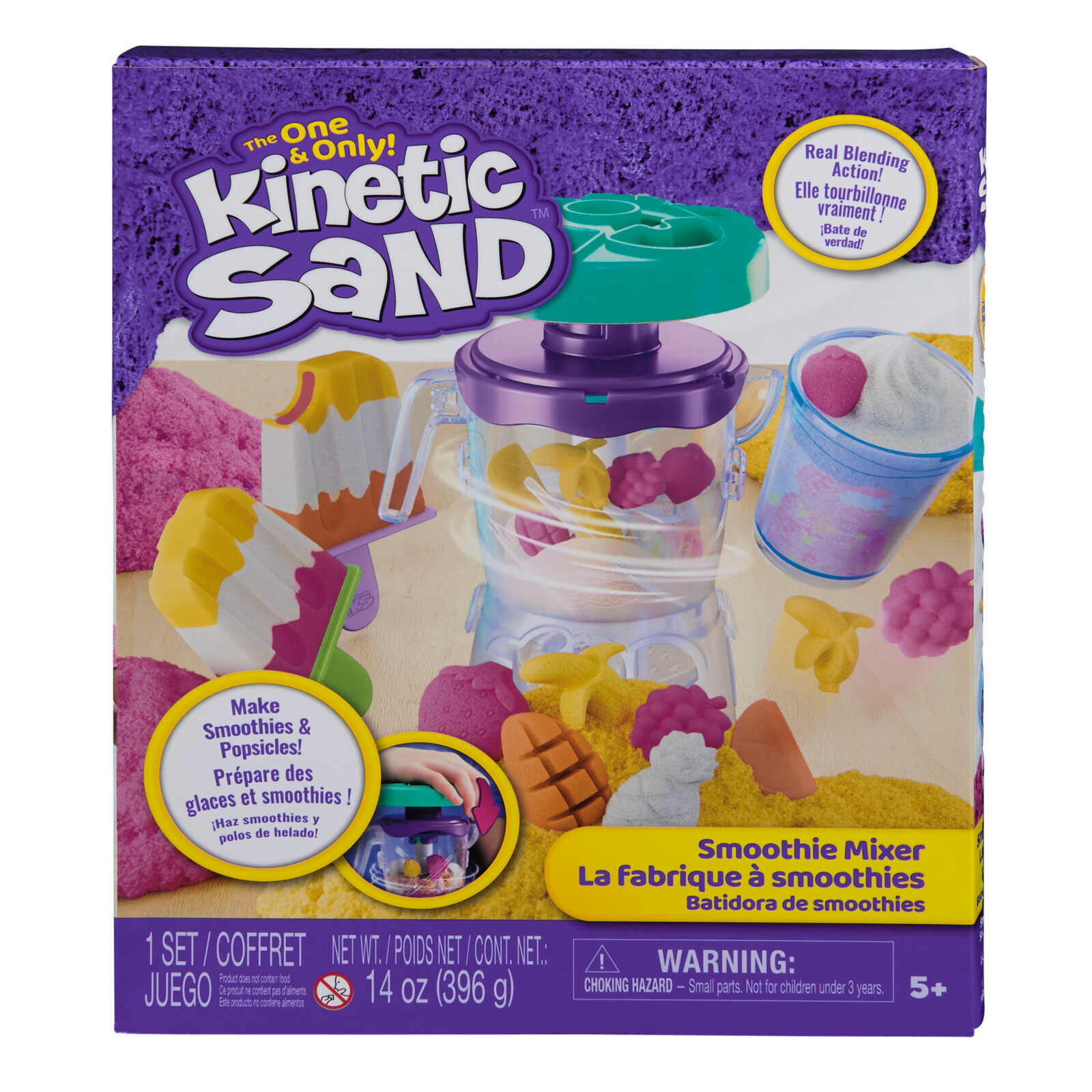 Kinetic sand smoothie mixer