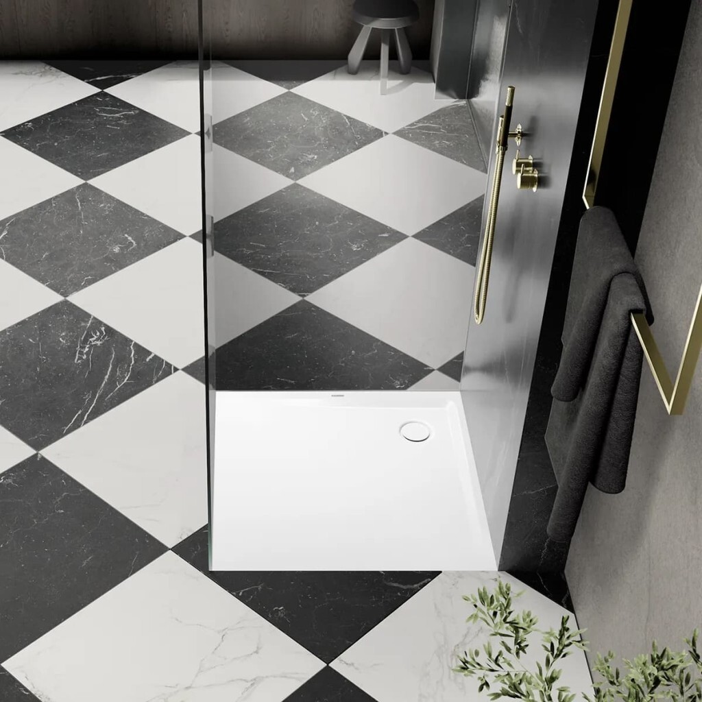 Sprchová vanička čtvercová Kaldewei Superplan 90x90 cm smaltovaná ocel alpská bílá 384800010001 384800010001