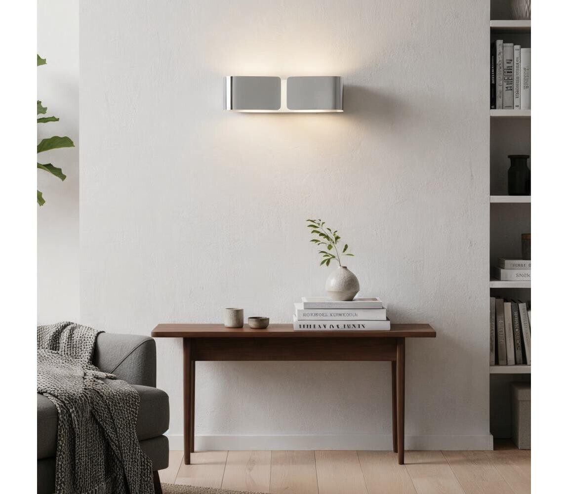 Ideal Lux - Nástěnné svítidlo CLIP 2xE27/60W/230V lesklý chrom 31361