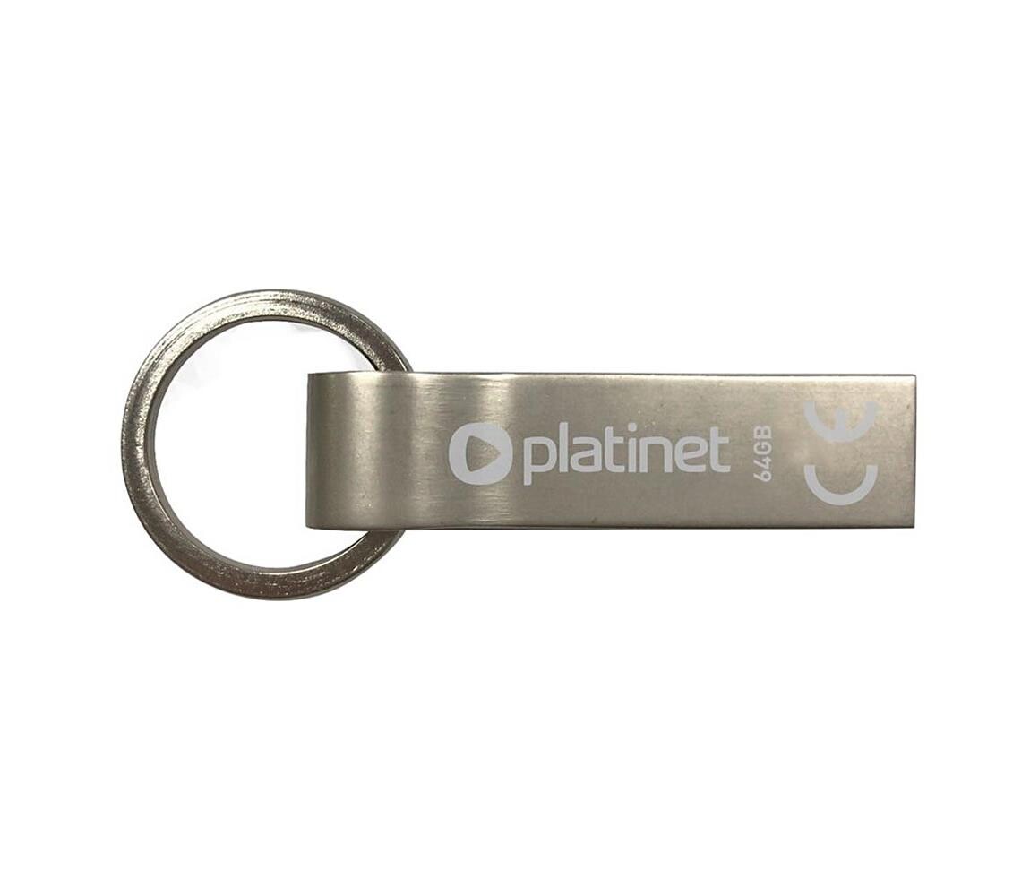 Kovový voděodolný Flash Disk USB 64GB chrom PMFMK64