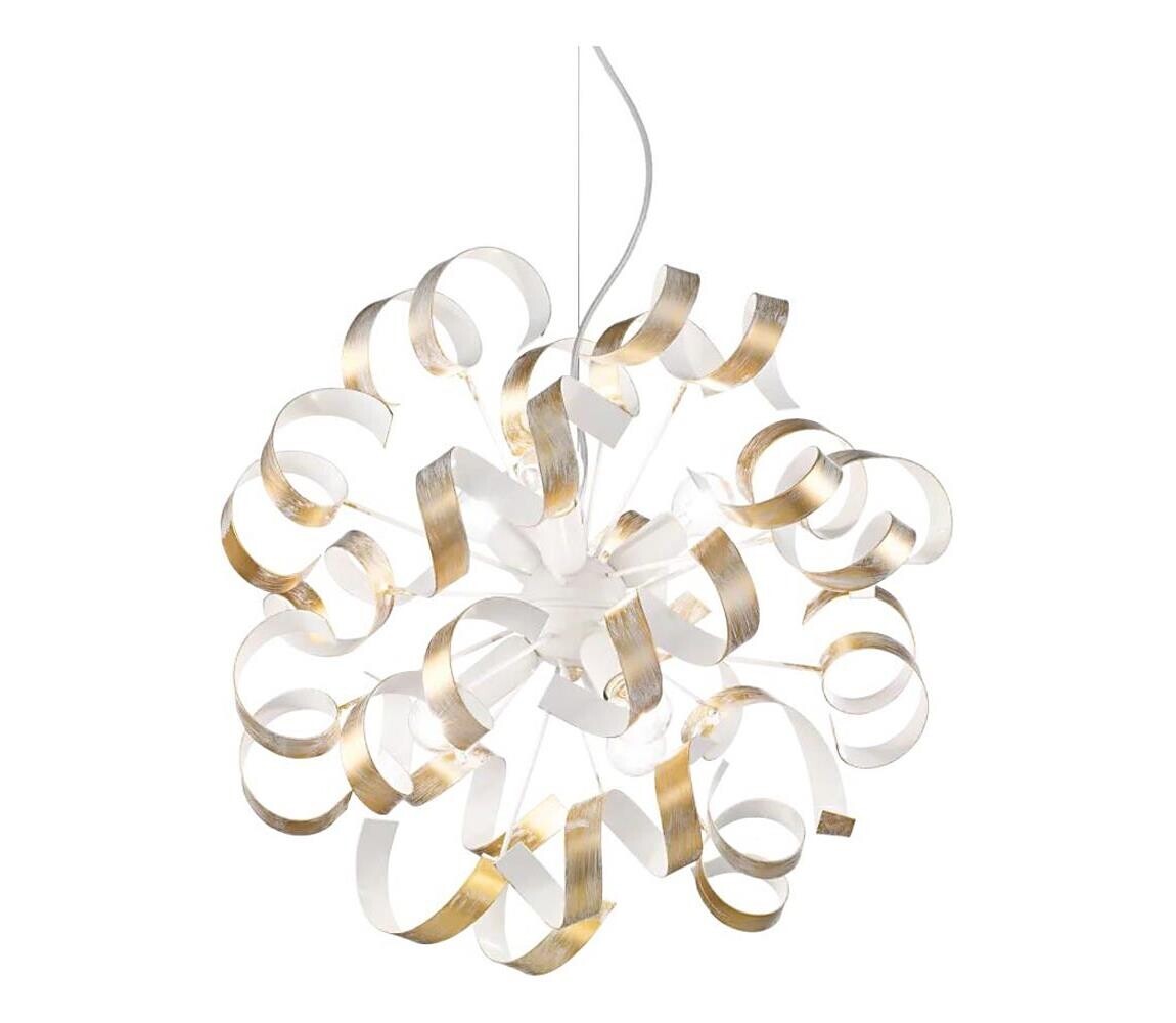 Ideal Lux - Lustr na lanku VORTEX 6xE14/40W/230V pr. 53 cm zlatá/patina 101606
