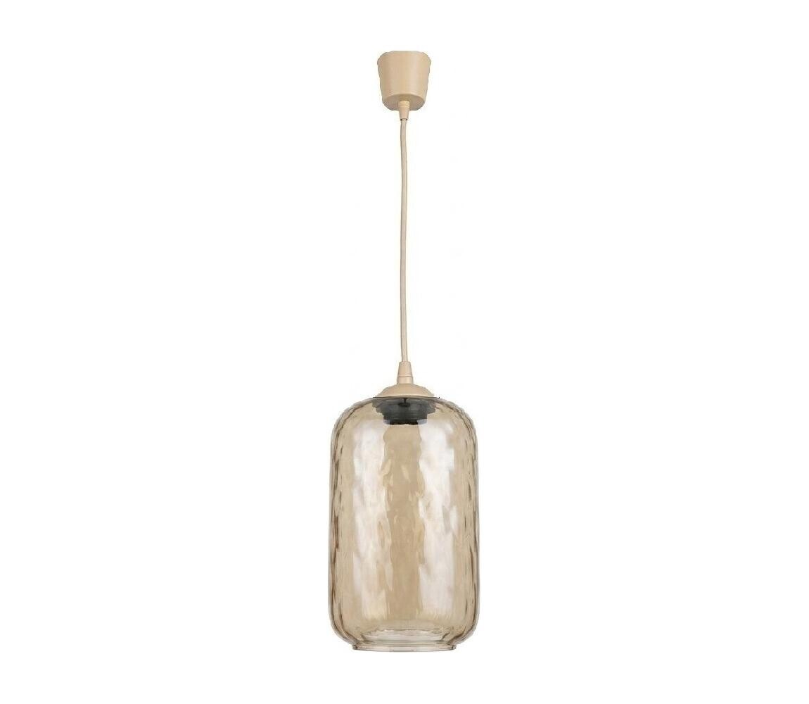 Brilagi - LED Lustr na lanku R GLASS 1xE27/60W/230V pr. 14 cm béžová/kouř hnědá NSTK7701+TK8619A