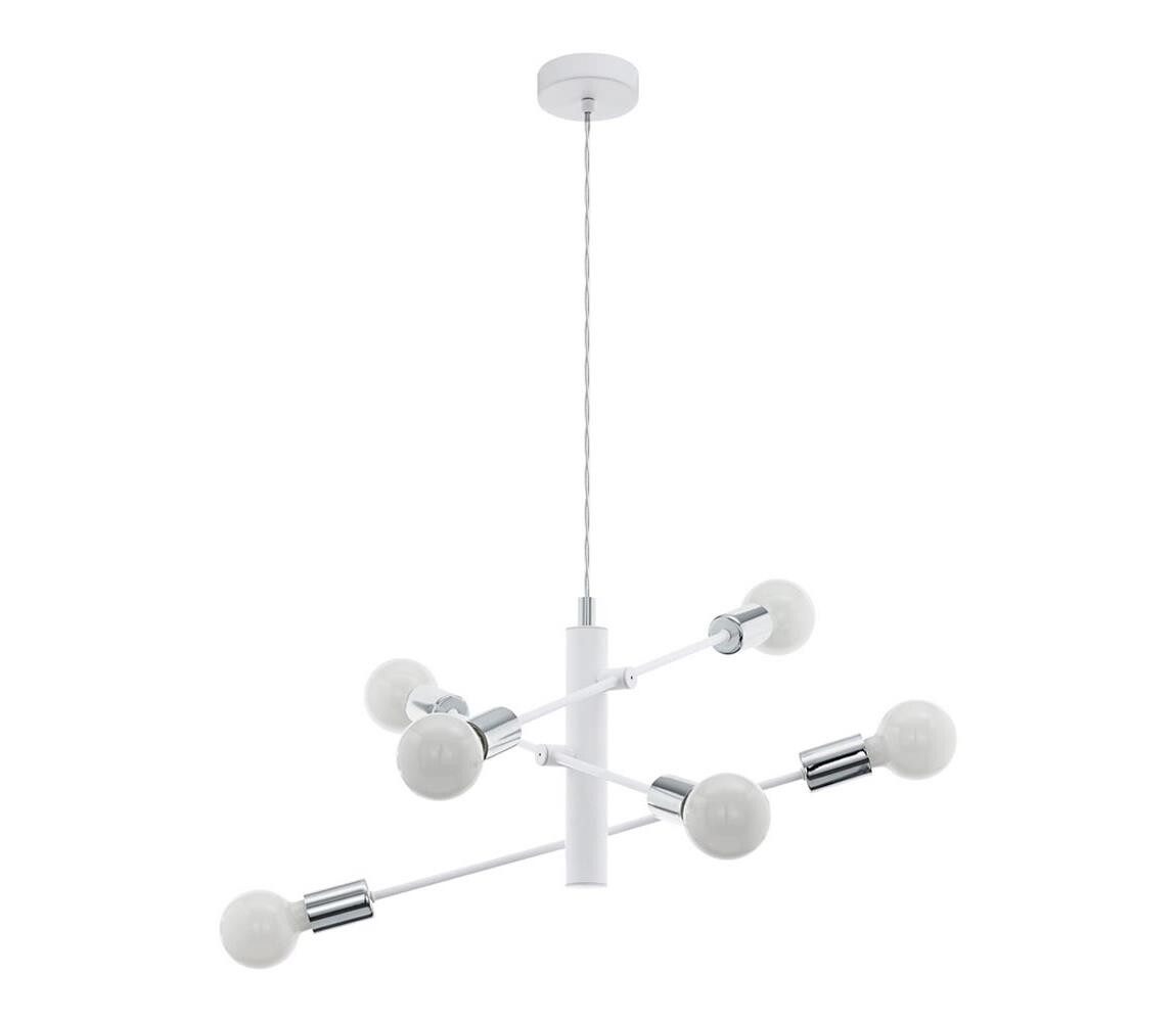 Eglo 98016 - Lustr na lanku GRADOLI 6xE27/60W/230V bílá 98016