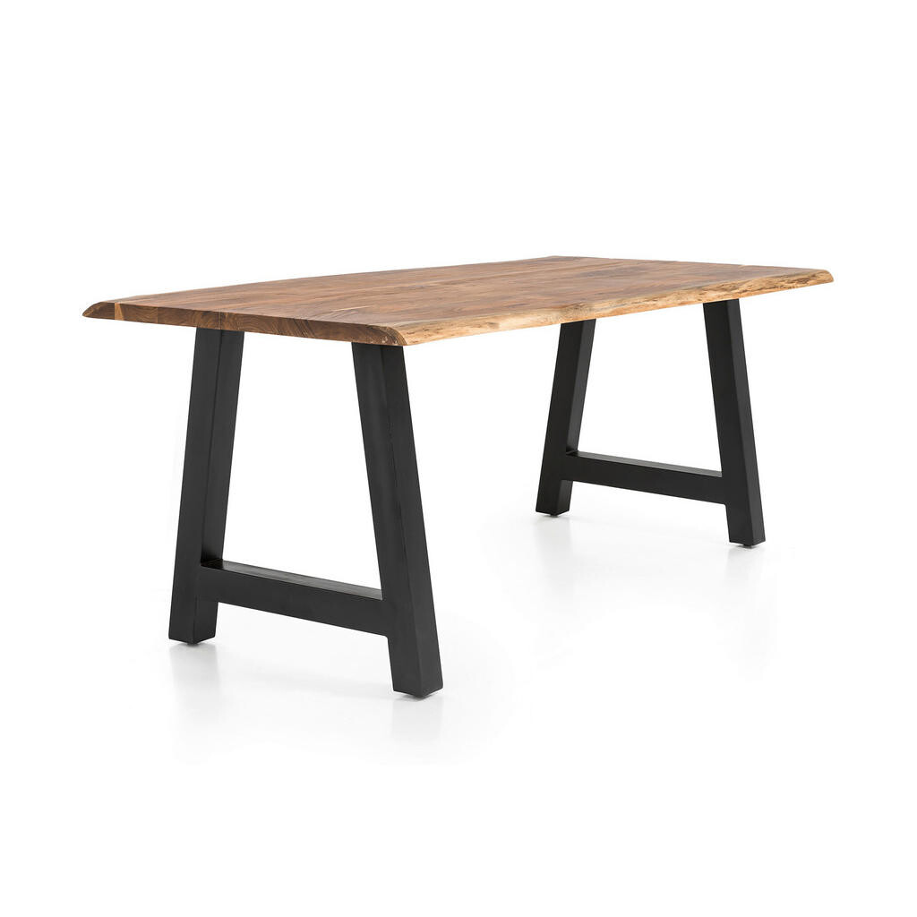 P & B JÍDELNÍ STŮL, akácie, přírodní barvy, černá, 180/90/76,5 cm