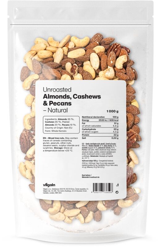 Vilgain Mix ořechů – Natural 1 000 g
