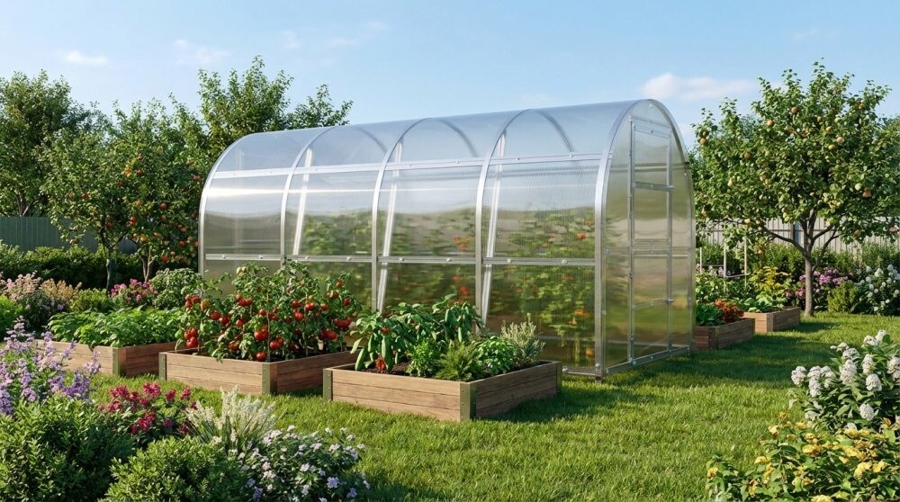 Obloukový skleník Frux Slim 2x4m / 4mm