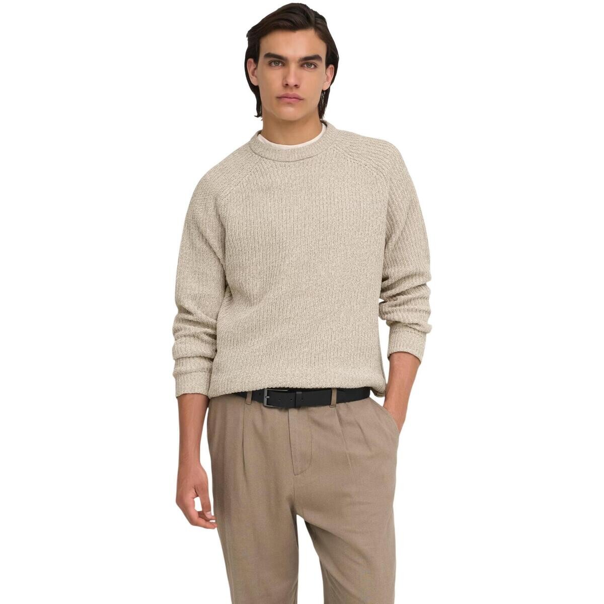 Only & Sons   Onsjoin Rlx Ls Raglan Knit 22034670  Béžová