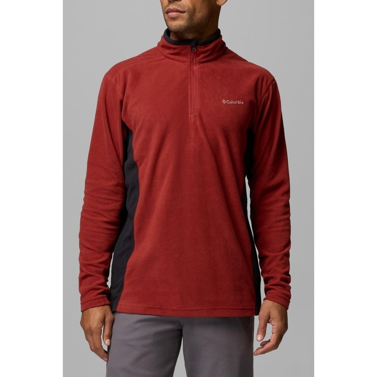 Columbia  Klamath Range Ii Half Zip  Červená