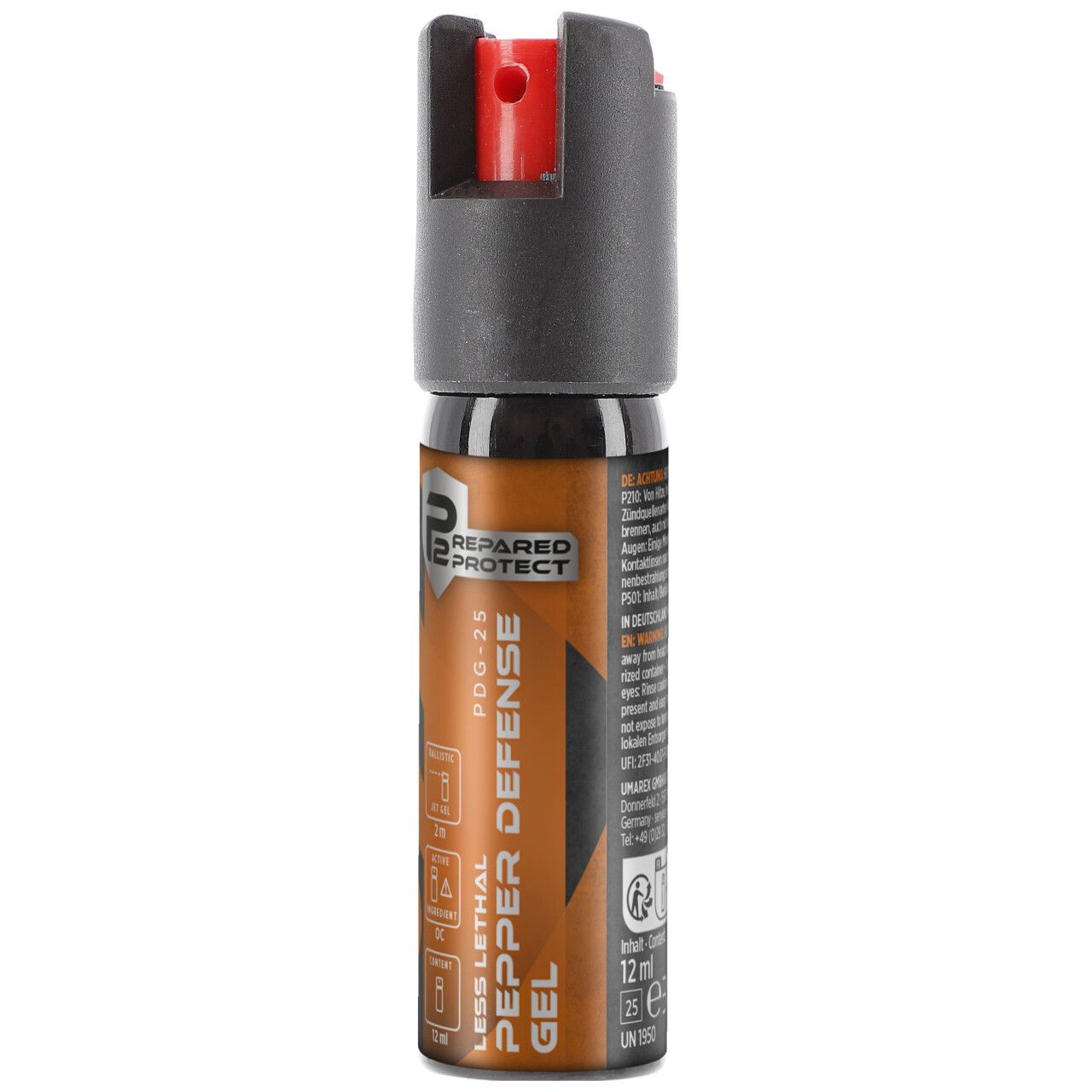 Obranný sprej pepřový P2P PDG-25 OC-Jet GEL 12 ml