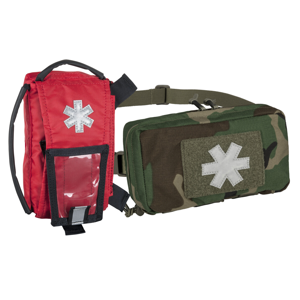 Sumka na lékárničku Helikon Modular Individual Med Kit - woodland-červená