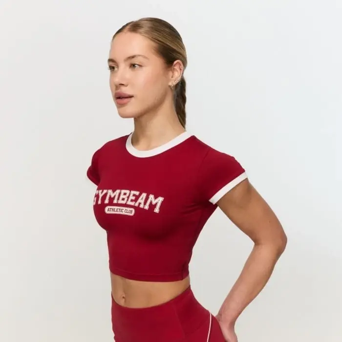 GymBeam Dámské tričko Varsity Red
