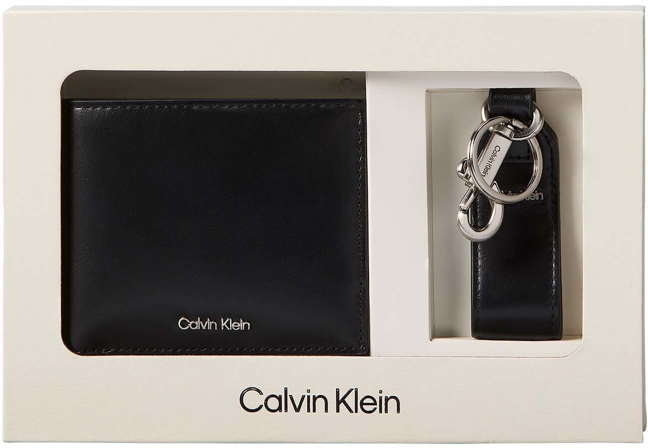 Calvin Klein Pánská kožená sada - peněženka a klíčenka M Giftset LV04D1367GUB1