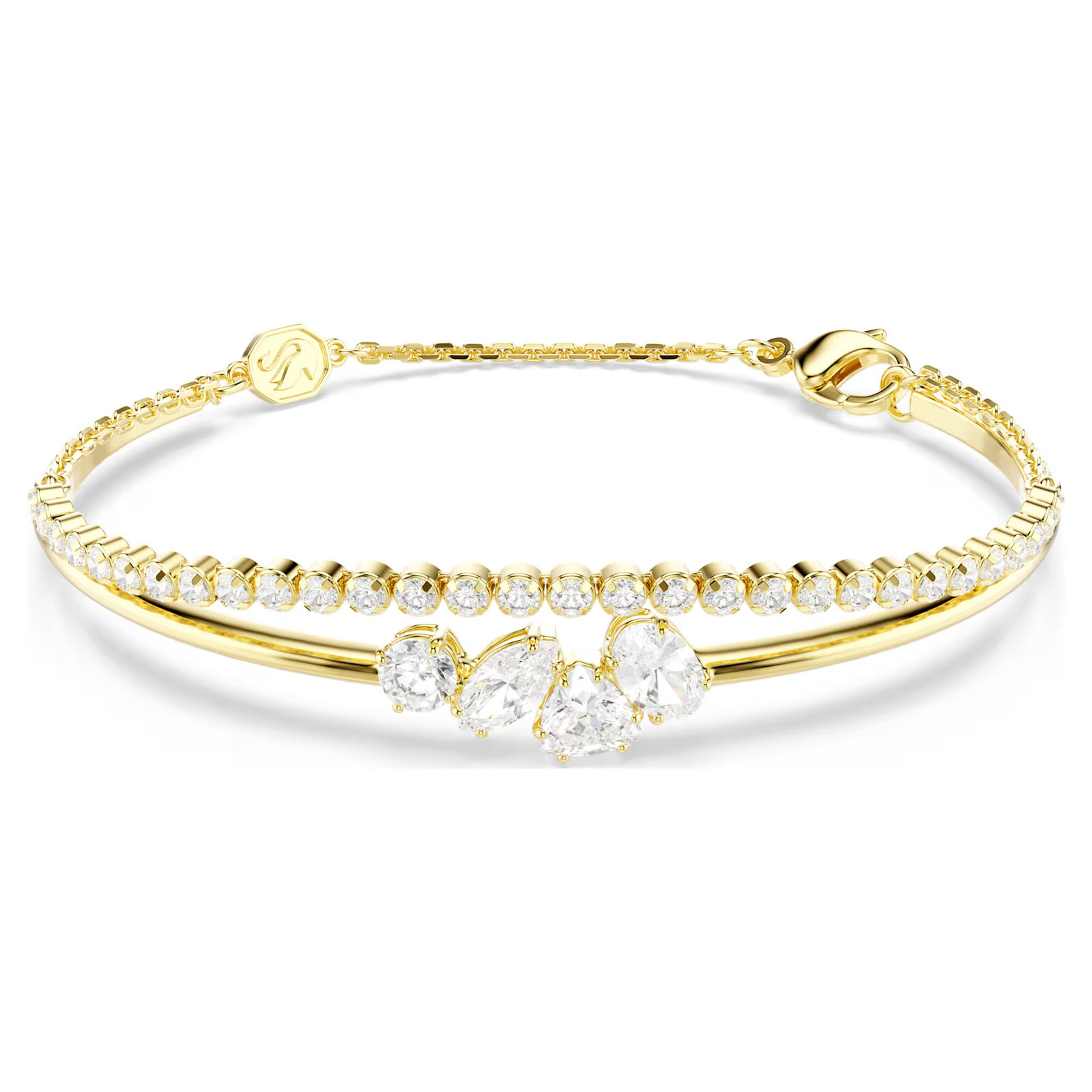 Swarovski Luxusní dvojitý pozlacený náramek Mesmera 5747953