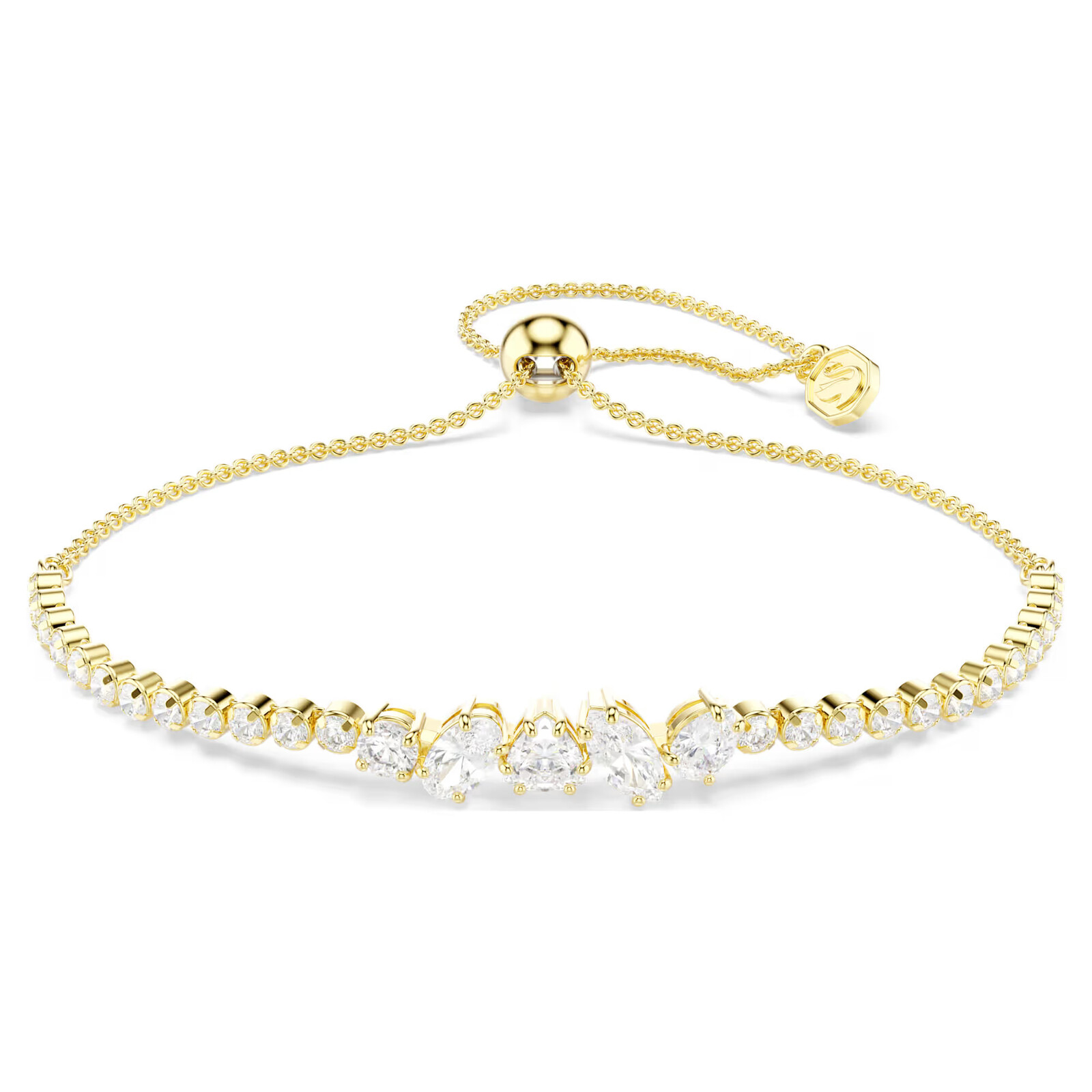Swarovski Pozlacený náramek s čirými Swarovski Zirconia Mesmera 5747939
