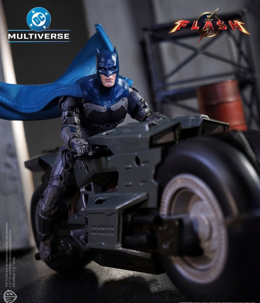 McFarlane | The Flash - sběratelský model Batcycle s figurkou Batman (DC Multiverse) 18 cm