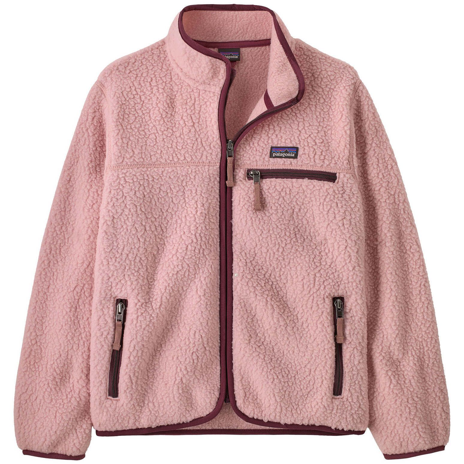Dětská mikina Patagonia K's Retro Pile Jacket - Fuzzy Mauve Dětská velikost: M / Barva: růžová