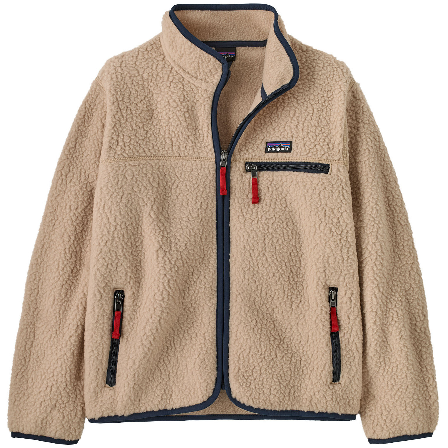 Dětská mikina Patagonia K's Retro Pile Jacket - Valley Khaki Dětská velikost: L / Barva: béžová/modrá