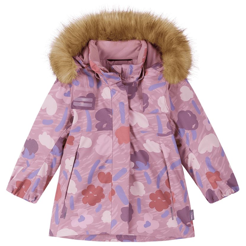 Dívčí zimní bunda Reima Muurame Grey Pink Dětská velikost: 110 / Barva: šedá/růžová