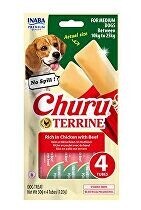 Churu Dog Terrine kuřecí s hovězím plemena M 4x30g + Množstevní sleva