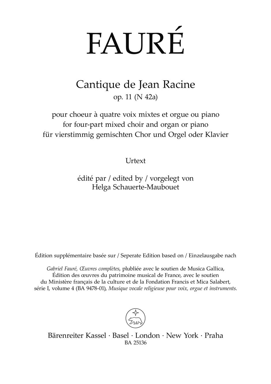 KN Cantique de Jean Racine op. 11