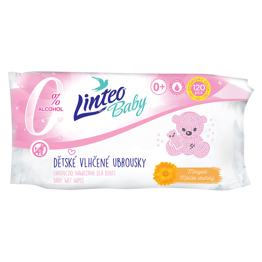 LINTEO Baby Vlhčené ubrousky Soft & Cream 120 ks