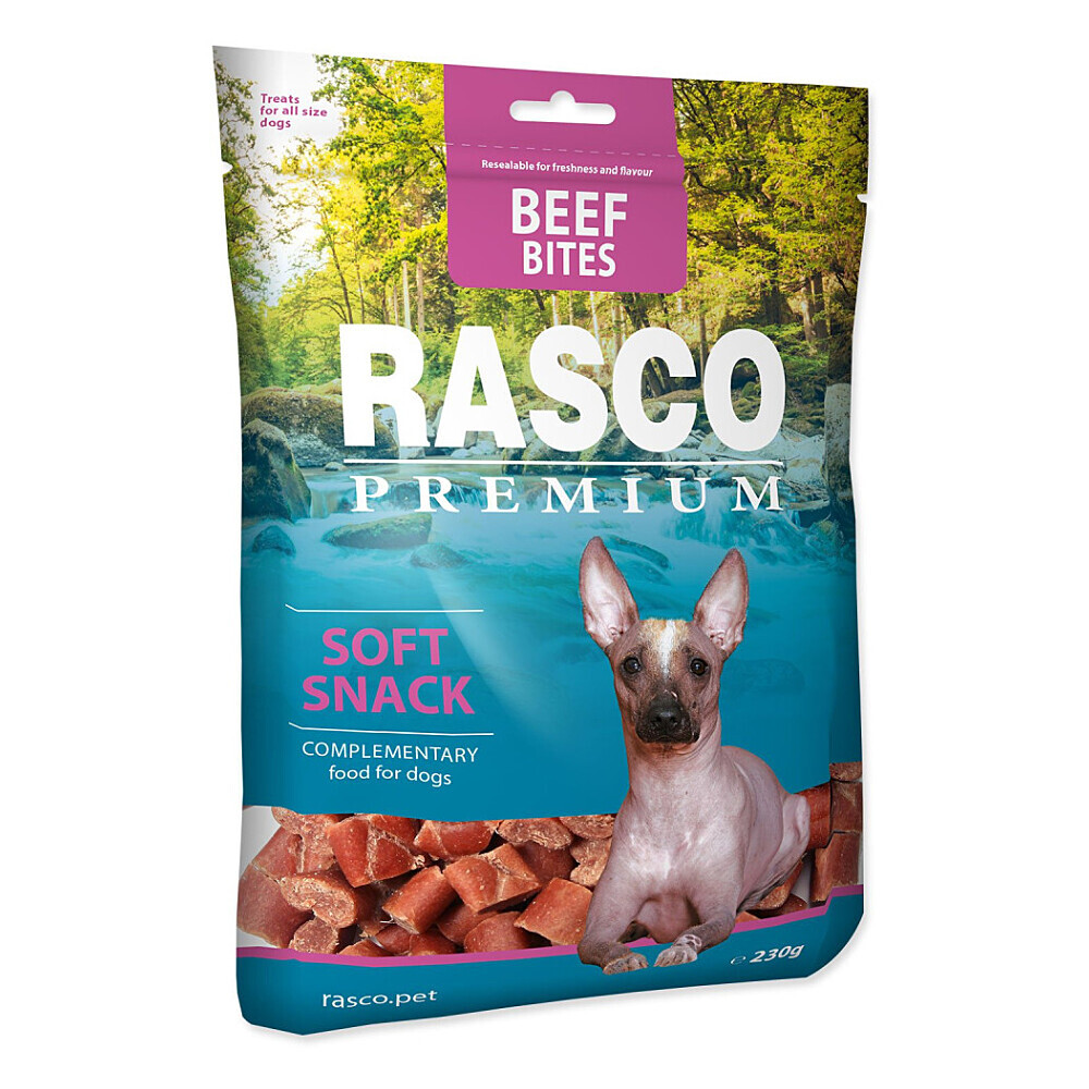 RASCO PREMIUM Pochoutka pro psy hovězí kousky 230 g