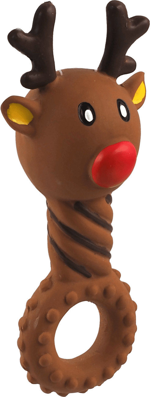 Hračka pro psy Dog Fantasy Winter Tale sob latexový pískací 14 cm