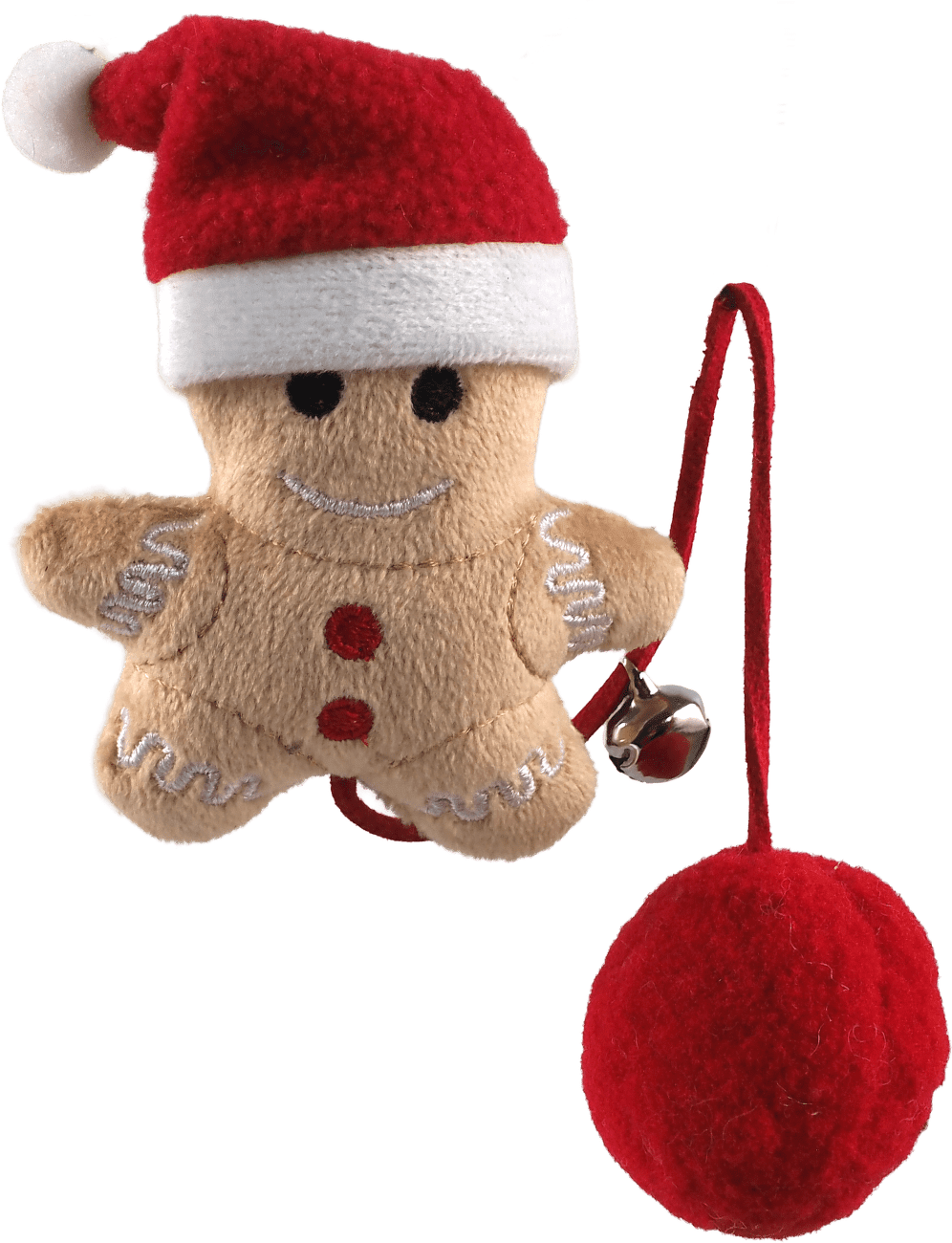 Hračka pro kočky Magic Cat Winter Tale perníček s bambulkou a rolničkou 26 cm