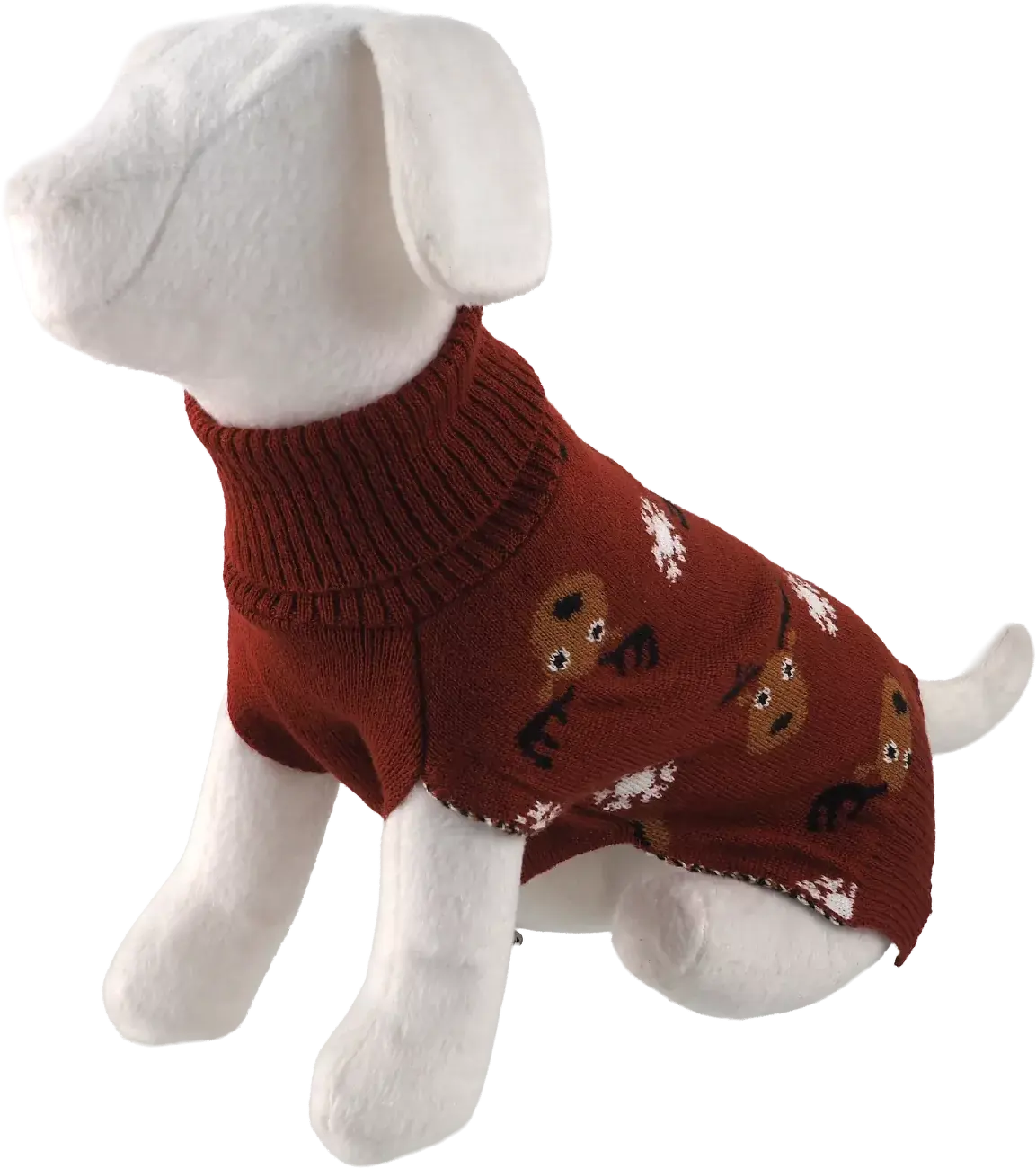 Svetr pro psy Dog Fantasy Winter Tale hnědý M