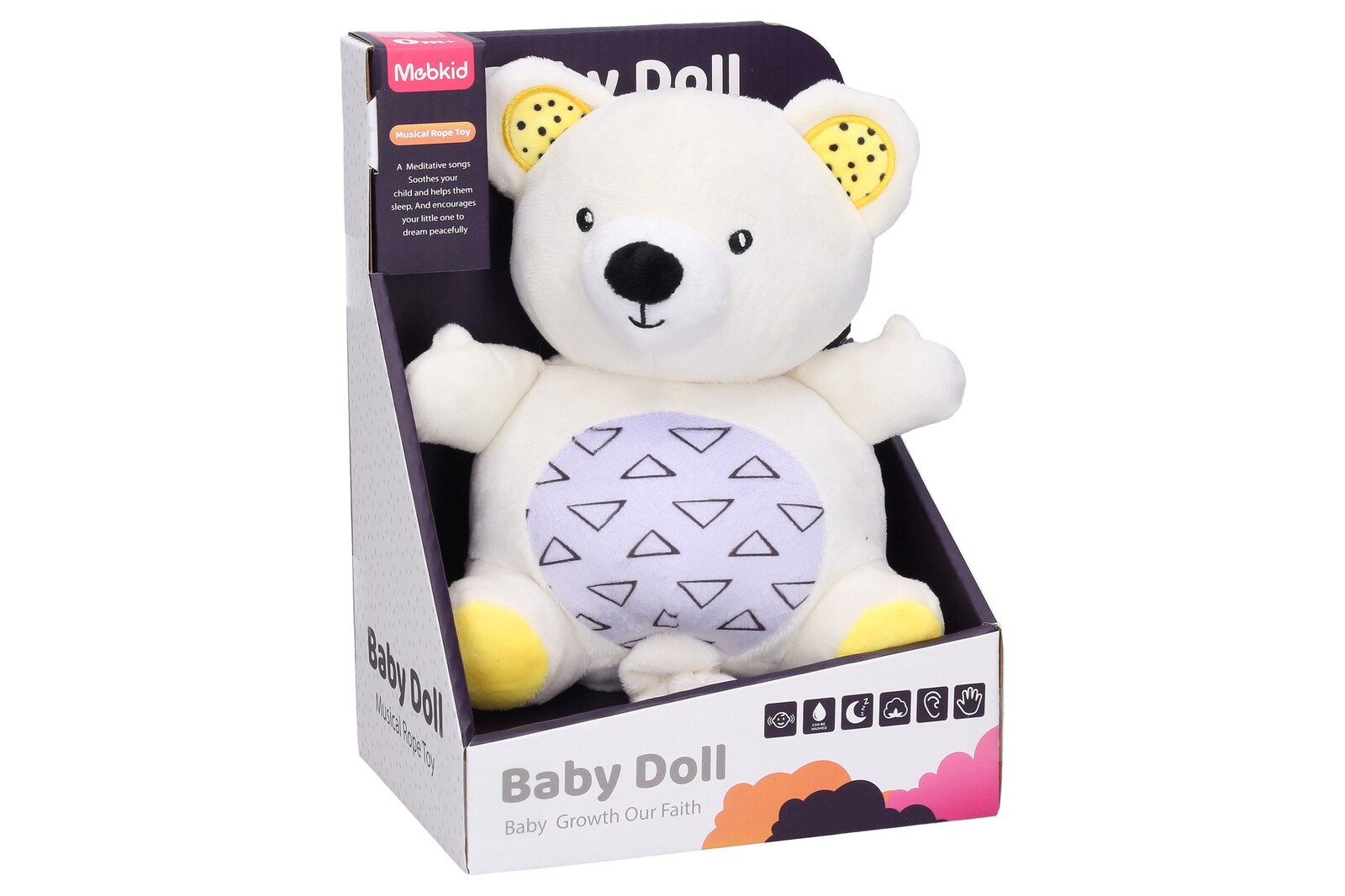 Natahovací medvěd s melodiemi plyšový 19cm