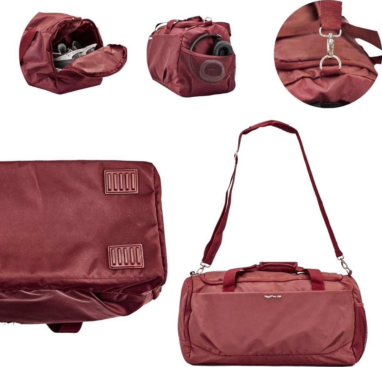 Unisex sportovní cestovní taška Wings 33 l vínová Velikost: ONE SIZE