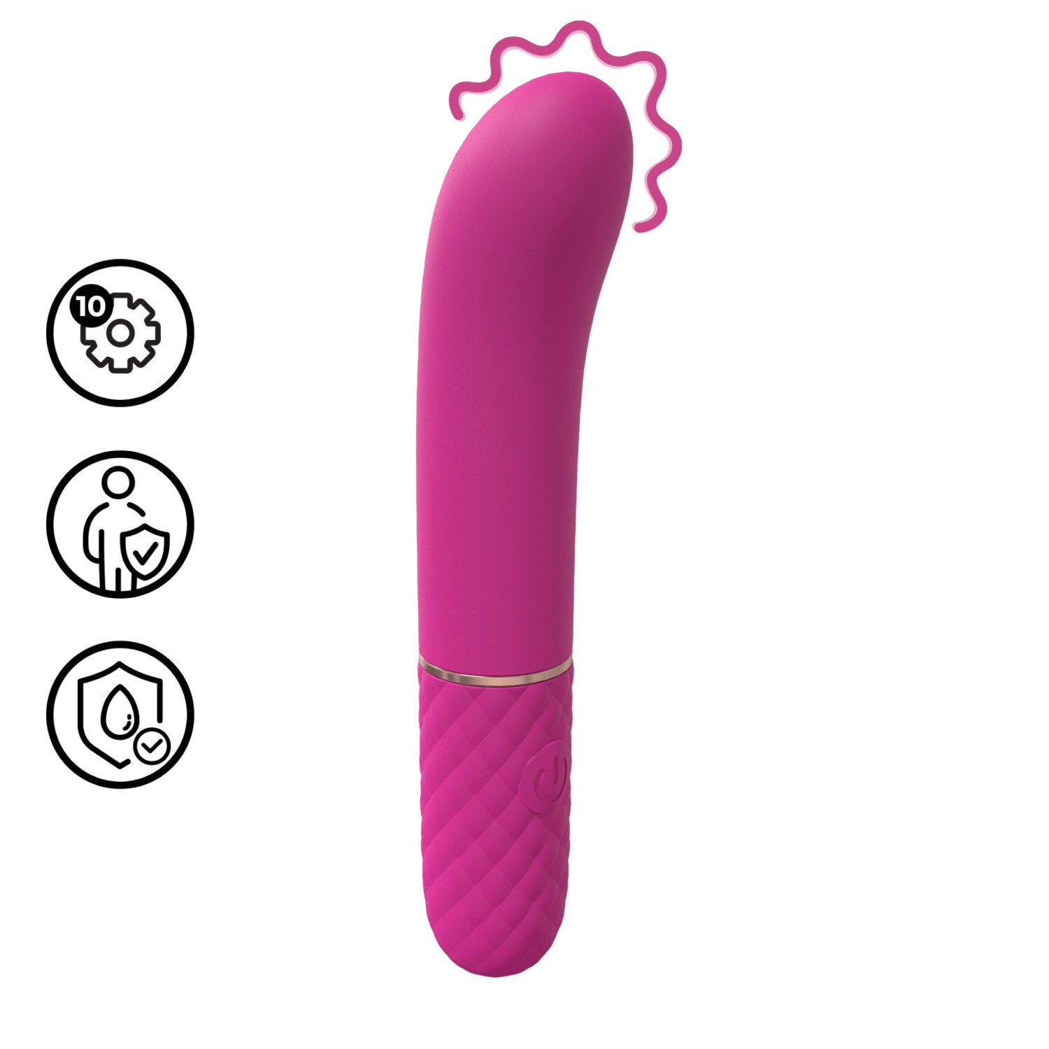 Loveline - mini G-bod vibrátor (růžový)