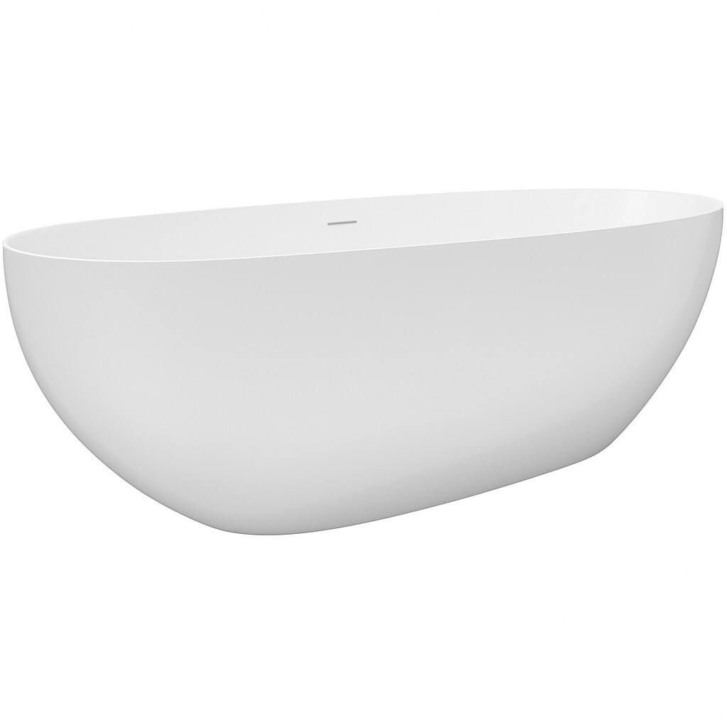 CERANO Vana z litého mramoru Antonia volně stojící bílá matná 170x75x55 CER-417524