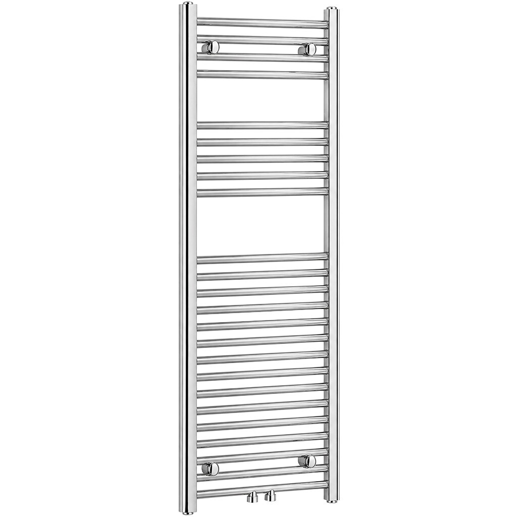 CERANO Koupelnový radiátor Benito středové připojení 50mm/boční 377 W chrom 1200x450 mm CER-600907