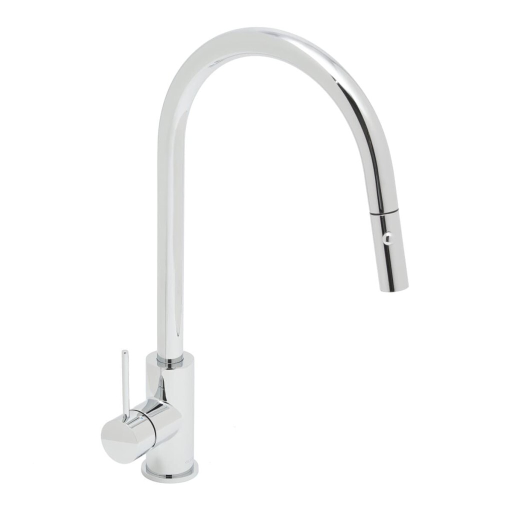 Dřezová baterie SAT Aurum s vytahovací sprškou, 2 proudy chrom SATBAUR286CR SATBAUR286CR