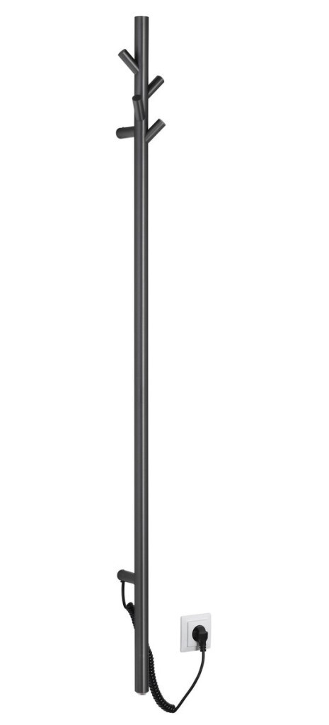 SAPHO PASADOR elektrický sušák ručníků, kulatý, 150x1500, 30 W, gun metal ER175GM